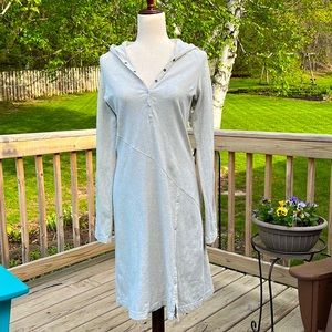 Athleta Hooded Henley Sweatshirt Dress. EUC